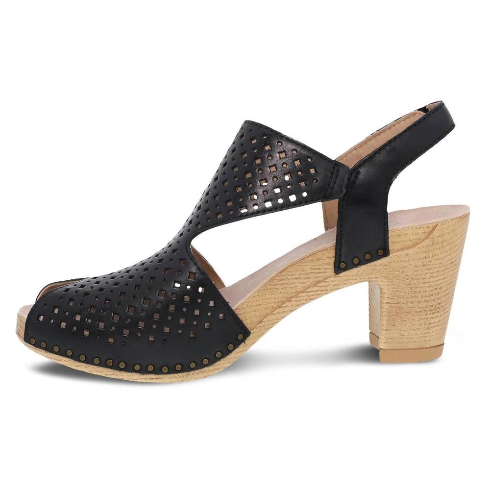 NEW DANSKO women’s teagan sandal in burnished nappa black